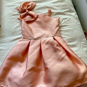 5 year old girl pink bow dress